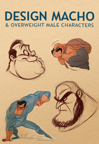 طراحی شخصیت های مرد عضلانی و چاق